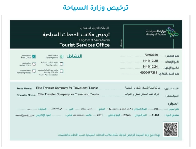 نشر الترخيص لبناء الثقة في قسم البرهان - المصدر: شركة ريكسون للسياحة
